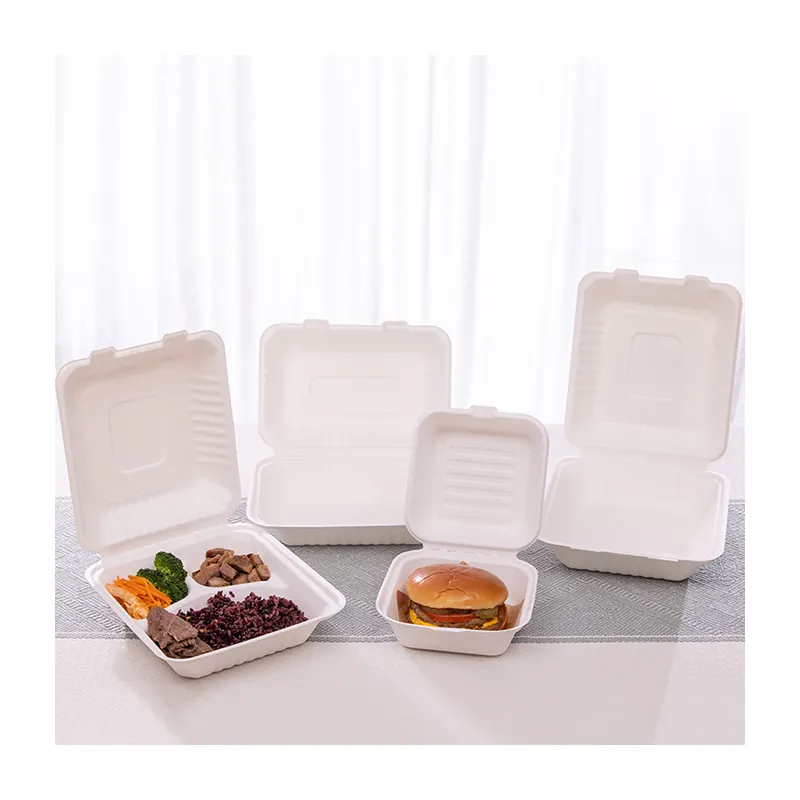 Sanduíche biodegradável Togo Bento Lunch Box Take Away Food Packaging recipiente do alimento descartável