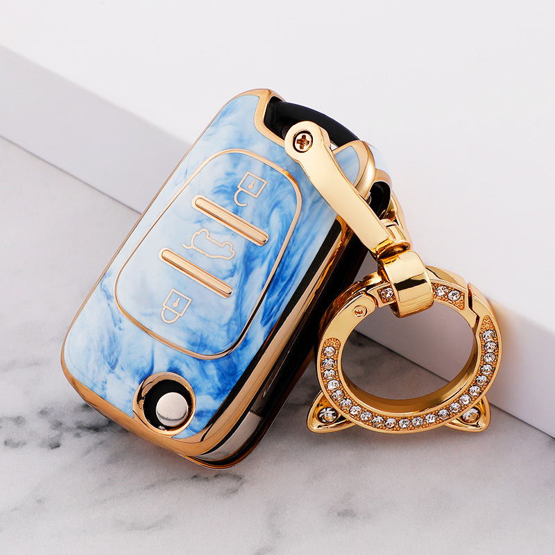 Blue+Key Ring