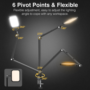 Profession elle dimmbare RGB-LED-Video leuchten für YouTube Vlog Studio-Aufnahmen, Scheinwerfer mit kontinuierlicher Ausgabe beleuchtung - Product Image 5