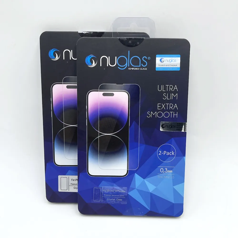 Paquete de 2 y 3 de vidrio templado para teléfono móvil para iPhone 15 14 1'3 12 11 X XS Max Protector de pantalla 2 Paquete de dureza 9h