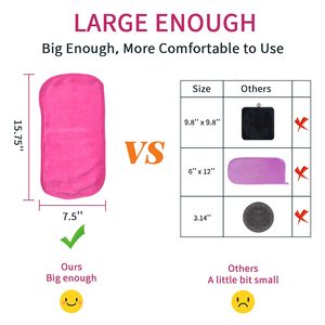 4 Count Microfiber Makeup Remover Cloths <strong>Fast</strong> <strong>Drying</strong> Reusable <strong>Face</strong> <strong>Towels</strong> for Women Soft Solid &amp; Square Round Patterns - Product Image 4