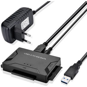 USB 3.0 IDE/SATA转换器硬盘适配器电源开关塑料兼容2.5 \ "/3.5 \" SATA硬盘/SSD IDE驱动器光驱 - Product Image 1
