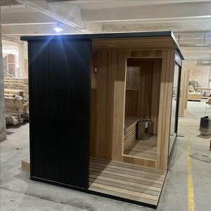 Design moderno Sauna cedro rosso doccia a vapore combinazione con pannello di controllo