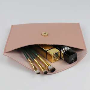 Pembe renk için kadınlar için moda stil ile özel Logo Mini kozmetik torbası PVC küçük makyaj çantası - Product Image 5