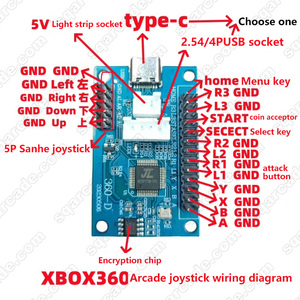 X-BOX 360 PC PC DIY Joystick Encoder Controller Tastens teuerung ohne Kabel Arcade Game Machine Zero Delay USB Board - Product Image 5