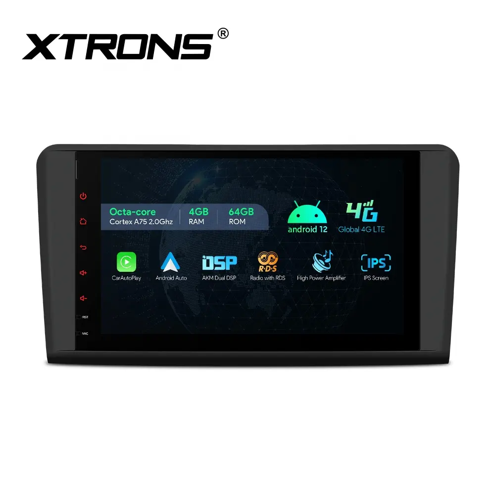 XTRONS-Radio estéreo para coche, reproductor de DVD, Android 12, 9 pulgadas, 4G, LTE, para Mercedes benz clase ML, W164/GL, clase X164