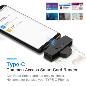 อะแดปเตอร์ตัวอ่านการ์ดอัจฉริยะแบบพกพาชนิด C แบบ USB การเข้าถึงทั่วไป CAC ซิมการ์ด/ชิปธนาคารเครื่องอ่านบัตรสำหรับแล็ปท็อปโทรศัพท์ - Product Image 2