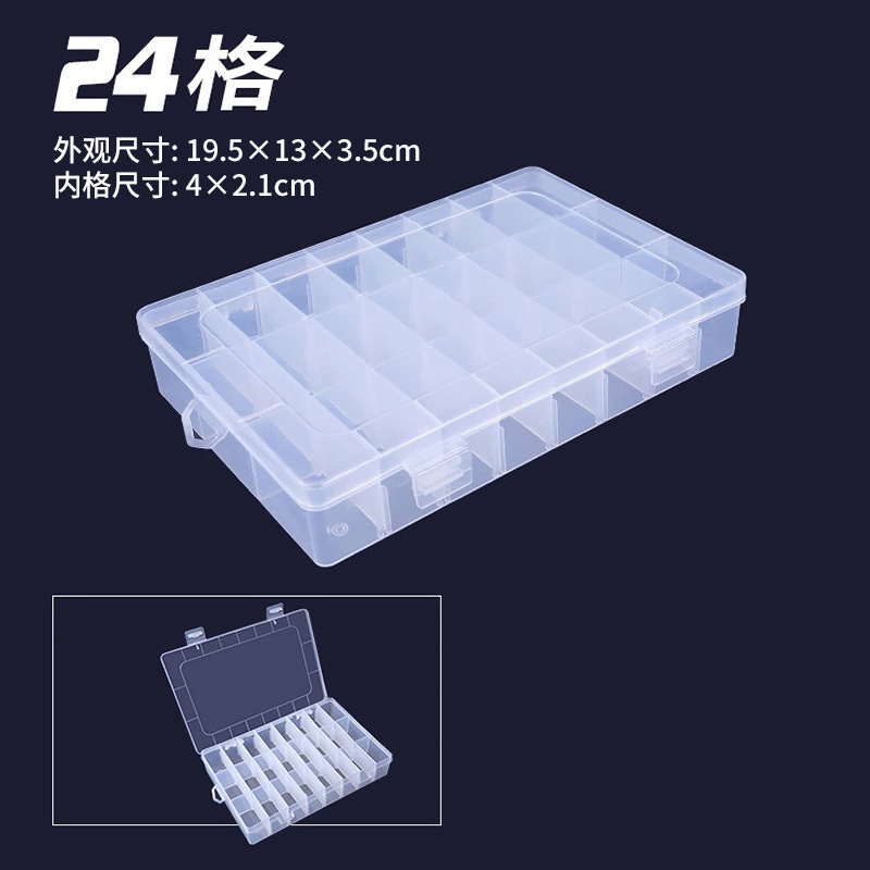 24-compartment transparent box, a quality choice