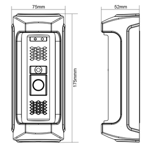 ビデオインターホンモーション検出DWDR1080P IP64KV8252メタルドアベルカメラ - Product Image 3