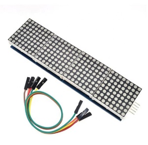 4 in 1 originale MAX7219 Modulo A Matrice di punti Per Il Microcontrollore Display con 5P Linea di Rosso Verde Blu