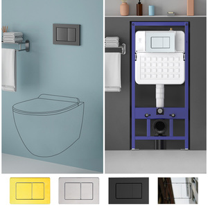 TUSSON Concealed <strong>Cistern</strong> Toilet <strong>WC</strong> Wall Hang Toilet Elegant Tempered Glass Panel for Luxury Kazakh Homes - Product Image 4