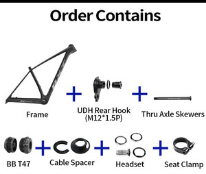 Bxt <span class=keywords><strong>MTB</strong></span>-066 mới 29er T1000 Carbon <span class=keywords><strong>MTB</strong></span> khung UDH ĐĨA PHANH XC hardtail núi Xe đạp tăng 148mm trục T47 29inch siêu nhẹ - Product Image 3