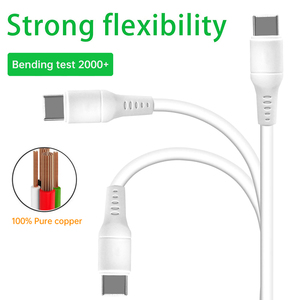 定制高品质聚氯乙烯Usb 2.0连接器1M 60w C型至C型电缆3A快速充电Usb数据线 - Product Image 4