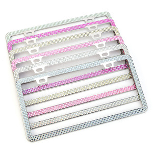 Chất lượng cao New Car Styling Bling long lanh đá quý Rhinestone Giấy phép số tấm khung với giá nhà máy - Product Image 5