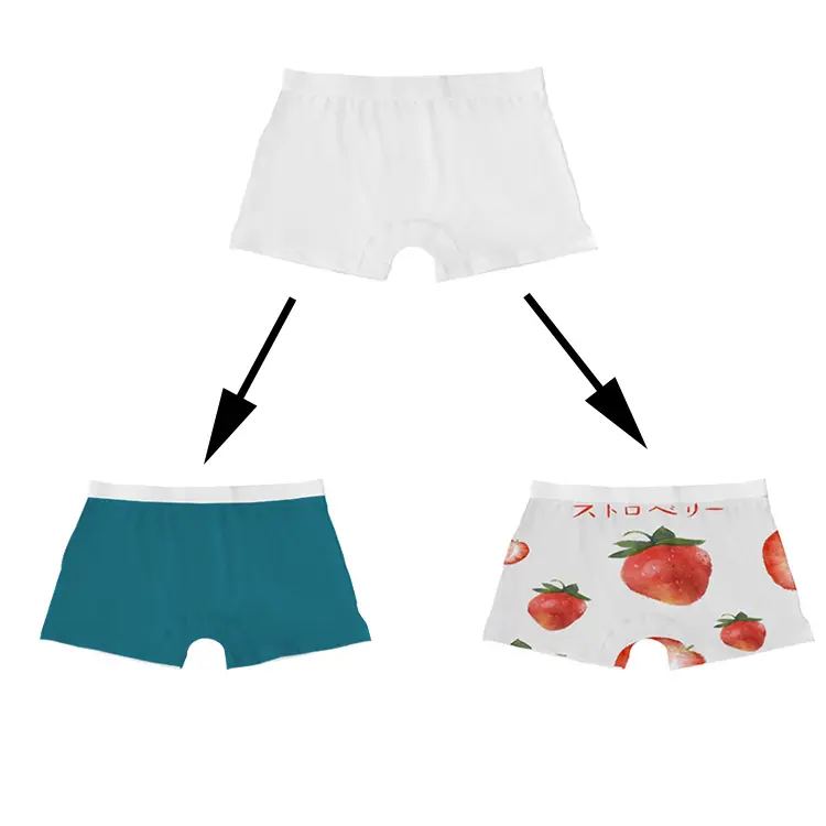 Polyester blanc Sublimation blancs femmes Boxer culotte Sexy adultes imprimé tricoté pour femmes dame fille femme, femmes