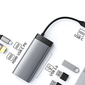 COTECi USBC PD 100w USB3.0 อะแดปเตอร์แปลงพอร์ต 4K มัลติฟังก์ชั่น USB HUB ประเภท C ถึง HDMI USB 3.0 อะแดปเตอร์ USB-C สาย 5 ใน 1 - Product Image 1