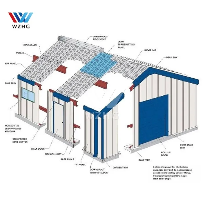 Factory wholesale modular Easy install stadium goods steel structures steel warehouse for carport