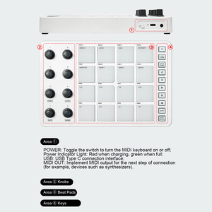 Портативный USB MIDI контроллер с RGB подсветкой машина для производства битов 16 колодок 10 кнопок 8 кнопок для производства музыки - Product Image 2