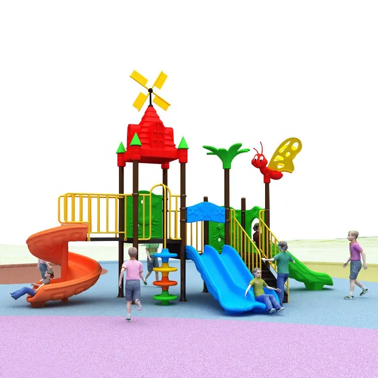 وصول جديد مجموعة منزلقة بلاستيكية حديقة أطفال معدات اللعب في الهواء الطلق ملعب للأطفال