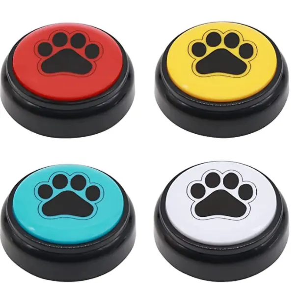 Custom Funny Easy Sound Music Recording Talking Dog Buttons Pet Speaking Talking Button for Promotional CE ROHS
