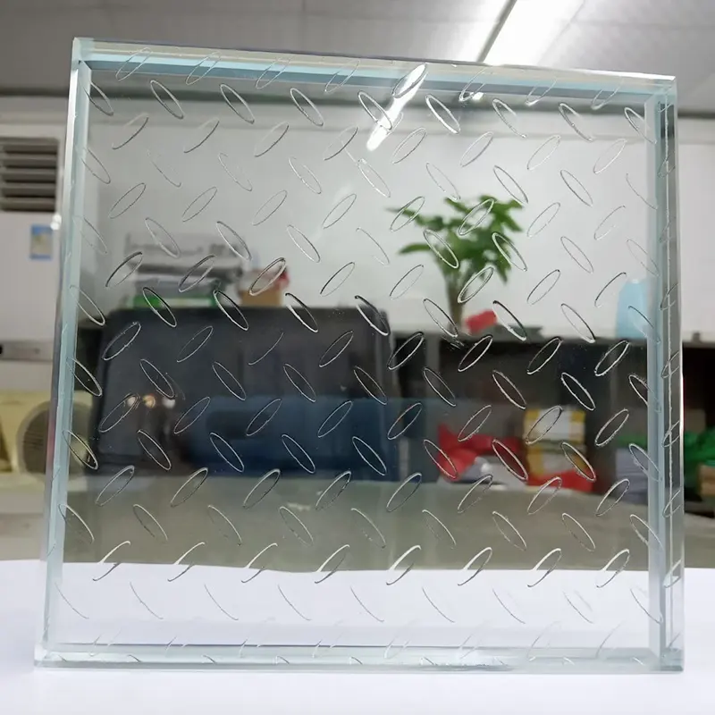 Os fabricantes novo design antiderrapante vidro de andar, anti-derrapante tentada escada de vidro