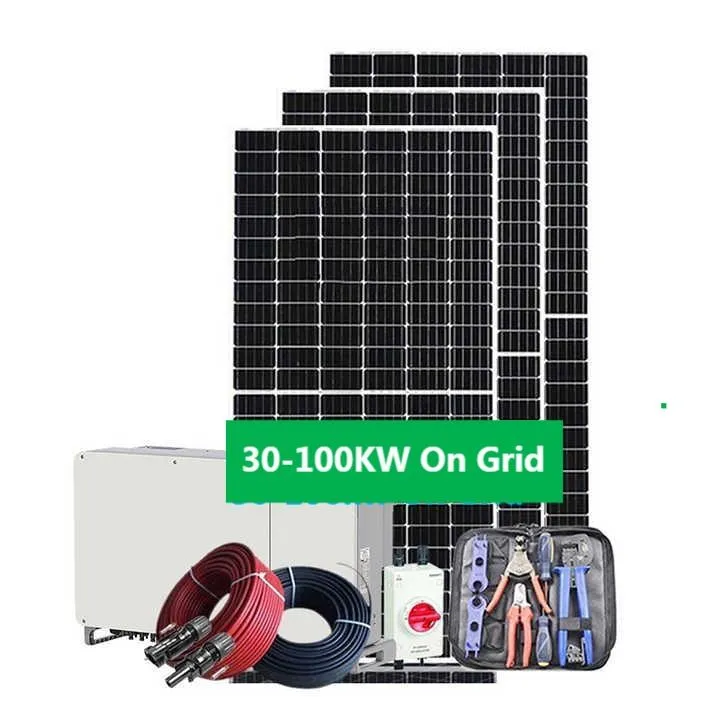 Sistem penyimpanan energi Panel surya, pemasangan atap pada Grid 30kW 50kW 100kW sistem kekuatan surya