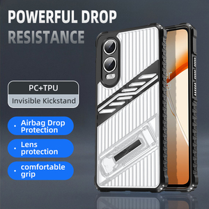 Şeffaf şeffaf darbeye TPU PC cep telefonu kılıfı braketi standı tutucu ile OnePlus Nord <span class=keywords><strong>CE4</strong></span> Lite için arka kapak kılıf