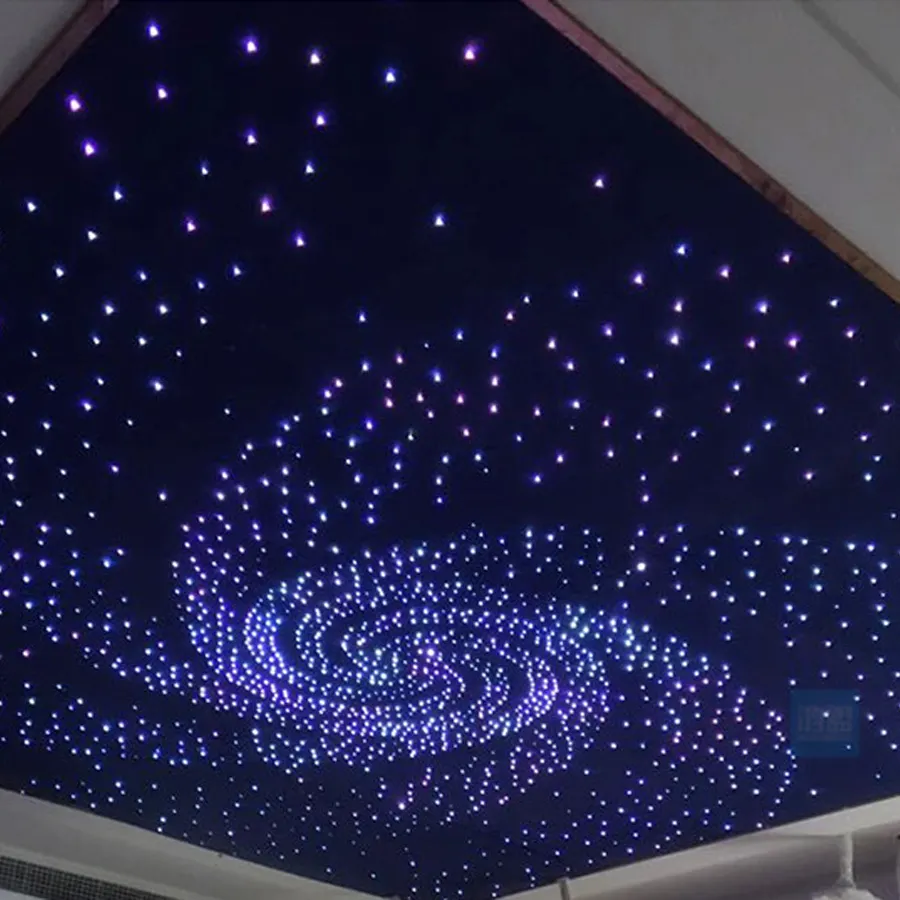 Pannello del soffitto del cielo stellato acustico/pannelli acustici della fibra del poliestere del soffitto della stella della luce del LED della fibra ottica