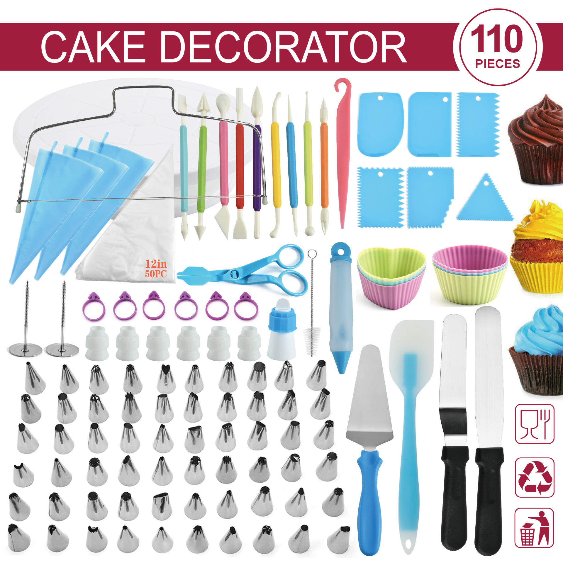 110pcs/set white