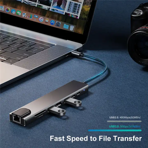 Multifuncional 8 en 1 Usb 3,1 Tipo C Hub Adaptador multifunción para MacBook Pro Laptop Expansion Dock Accesorios de computadora - Product Image 3