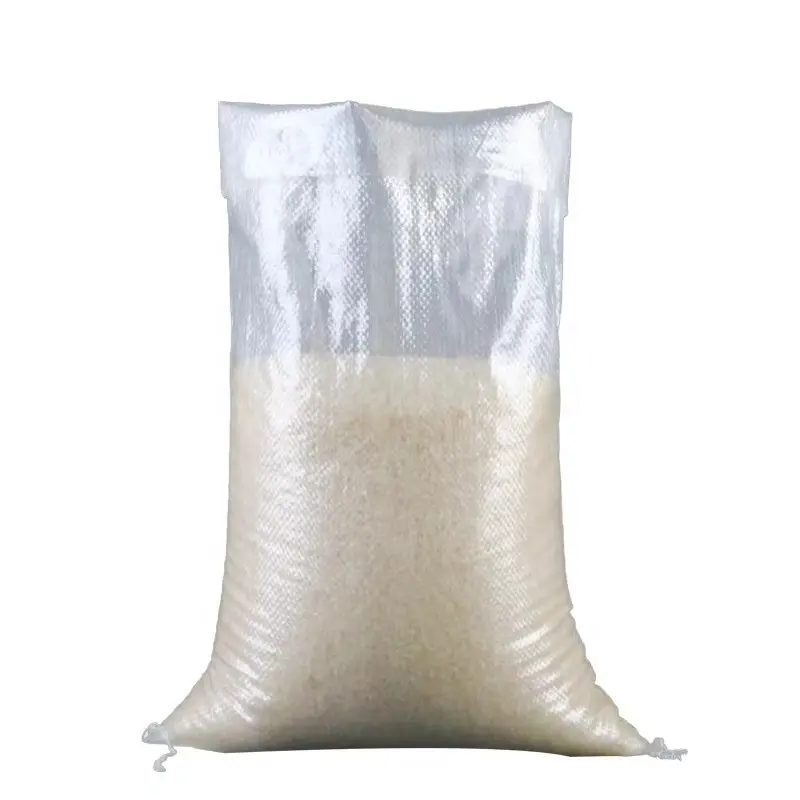 Bolsa tejida transparente de arroz, 50kg, pp, precio más bajo en China