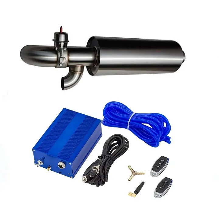 Universal 76 mm Stainless Steel Electric Exhaust vacuum cutout valve Valvetronic Muffler with remote controller