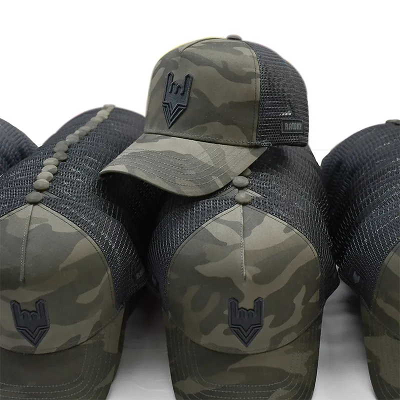Hat Factory progetta il tuo cappello da camionista per bambini Camouflage Custom ricamo Camo Trucker Cap