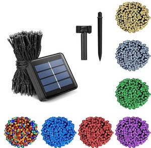 Solar 8 modos Led cadena luces árbol de Navidad 100LED 200LED Navidad LED luces al aire libre cadena Led luces impermeable - Product Image 4