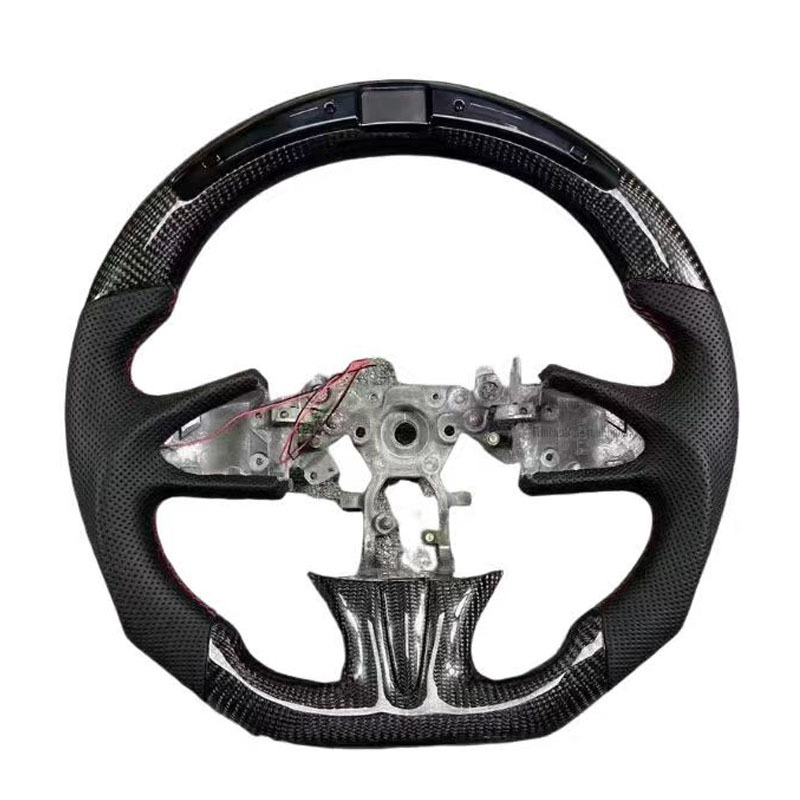 Carbon+Perforated Leather+LED+Red Stitching