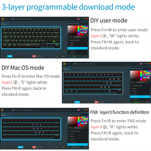 Skyloong 61 Tasten optisch kabelgebundene mechanische Tastatur Hot Swapping RGB Backlist für DIY-Programmierung Alle Tasten funktionieren über einen Treiber