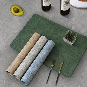 新辉灰色黑色厨房桌垫餐饮儿童PU方形桌垫餐垫 - Product Image 5