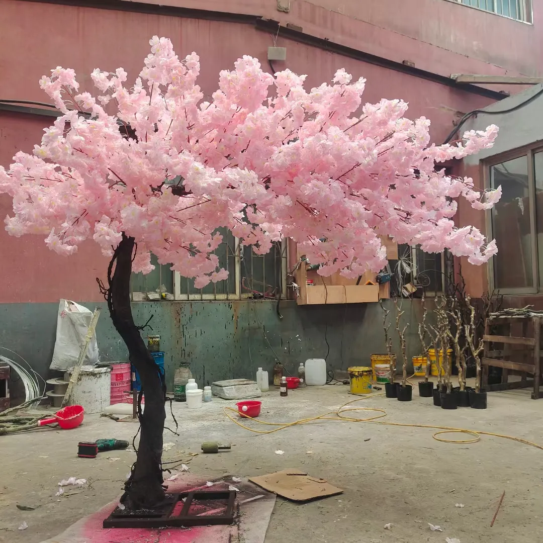 SN2501 Indoor outdoor Customized 5 6ft 7ft 8ft Sakura Flower Centerpiece wedding decoration artificial white cherry blossom tree