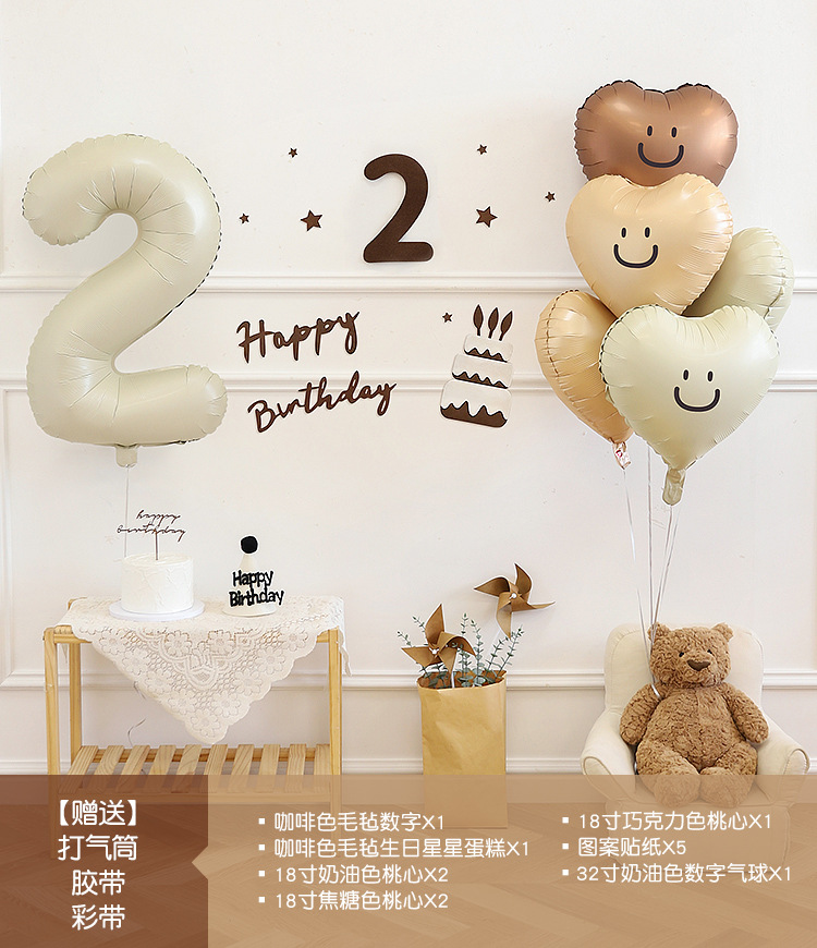 2ème ensemble de ballon numéro de décoration d'anniversaire