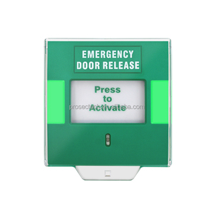 Ripristino chiave più recente doppio N.O/N.C/COM pulsante di rilascio porta di emergenza interruttore a pulsante di uscita con Led e cicalino - Product Image 1