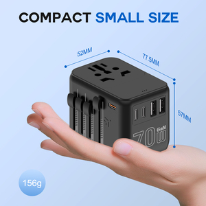 Akıllı evrensel dünya uluslararası Euro avrupa ab abd İngiltere seyahat priz adaptörü dönüştürücü USB A C avrupa adaptörü - Product Image 2
