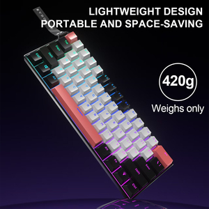 Customized 65% 68-<strong>key</strong> USB Pluggable Three-Color Keycaps Gaming Mechanical <strong>Keyboard</strong> for <strong>Computer</strong> Laptop - Product Image 3