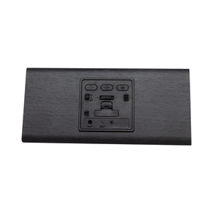 EMAF termometro igrometro decorazione per la casa in legno scrivania tavolo triangolo orologio da tavolo umidità Display temperatura RGB digitale sveglia - Product Image 6
