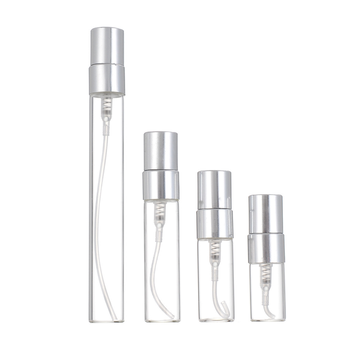 Clear bottle + Silver aluminum sprayer