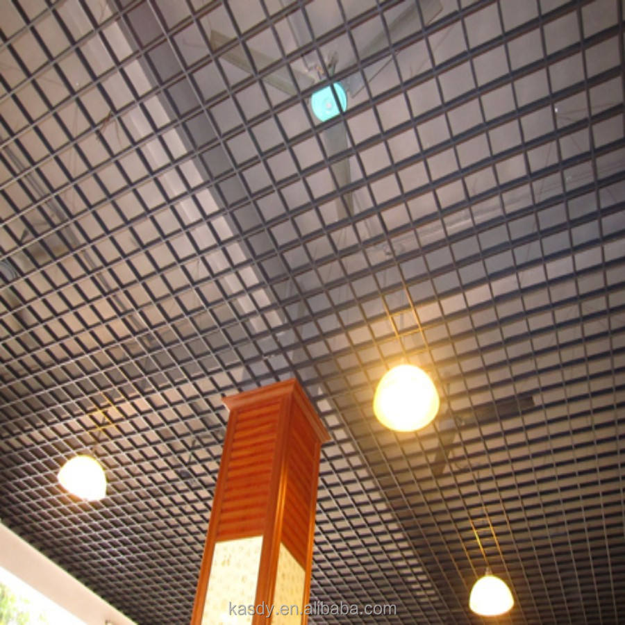 Modern Style Lattice Ceiling Metal Create Open T Grid Ceilings Design Open Cell Ceiling
