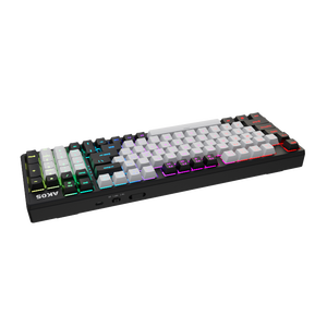 คีย์บอร์ดกลสวิตซ์3โหมด96ปุ่มสีแดงพร้อมปุ่ม RGB backlit PBT keycaps คีย์บอร์ดเกม RGB แบบมีสายสำหรับนักเล่นเกม - Product Image 3