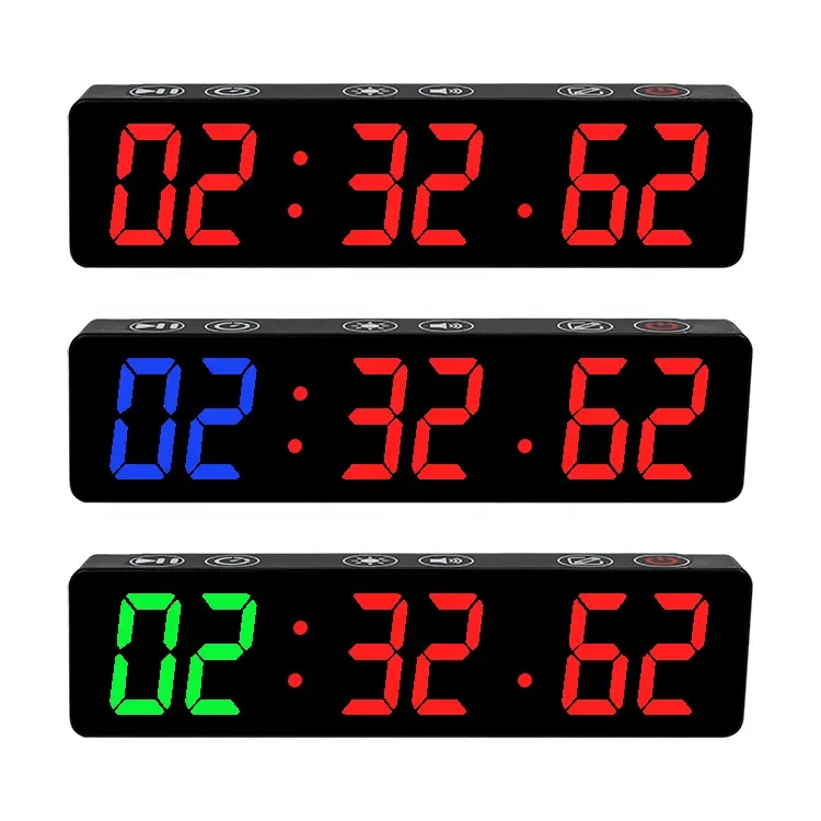 ミニLEDワイヤレススポーツトレーニング磁気HIITTABATAフィットネスクロスフィットワークアウトバッテリーポータブルジム間隔タイマー時計