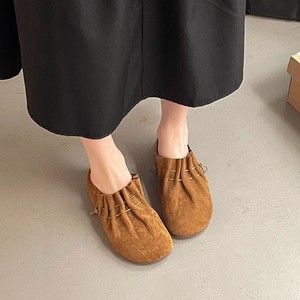 Women's Burken Shoes for Spring Summer New Outfit Platform Half-Slippers All-<strong>Match</strong> Casual Slip-On Baotou Lazy Genuine Leather - Product Image 3