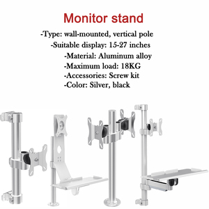 Industrial Silver Aluminum Alloy Retractable Cable <strong>Function</strong> Desktop Rotating <strong>Computer</strong> LCD <strong>Monitor</strong> Bracket 90 Degree for - Product Image 2
