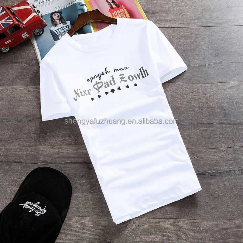 100% Cotton Men's Round Neck T-shirt Inventory New Design Fashion Printing Men's T-shirt High Quality Men's T-shirt